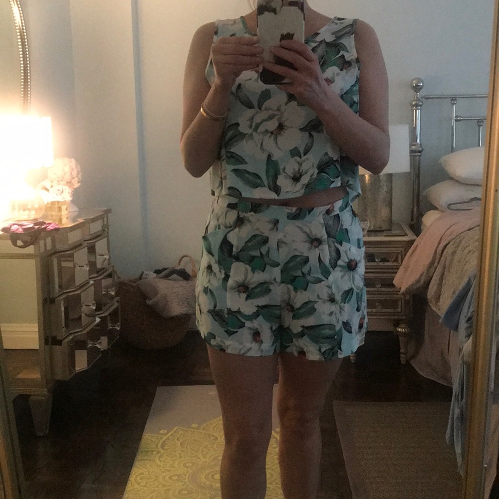 Minkpink shorts and crop top set